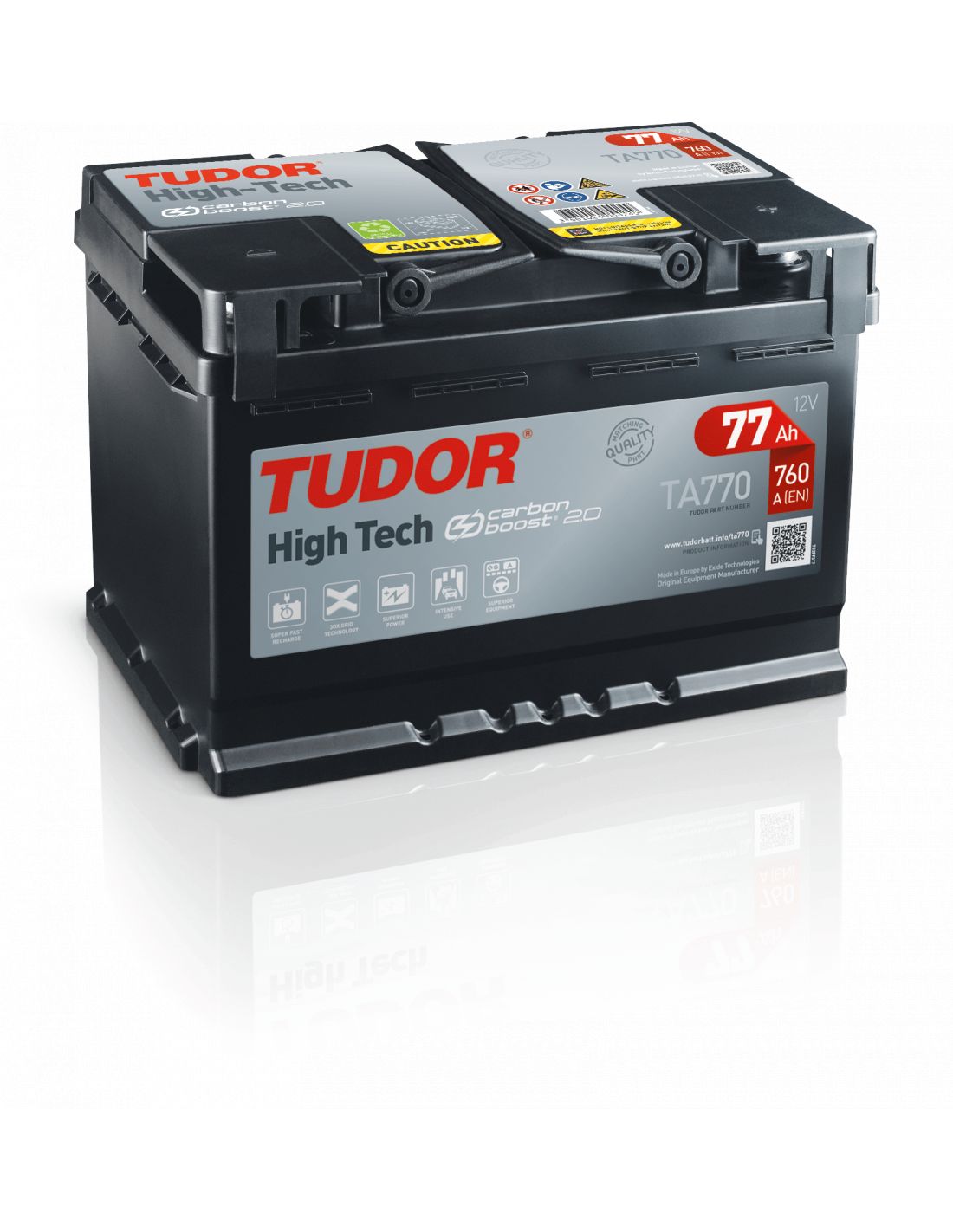 dangerous physically Shining Baterie auto TUDOR HIGH-TECH 77 Ah TA770 EN 760A | Acu Shop